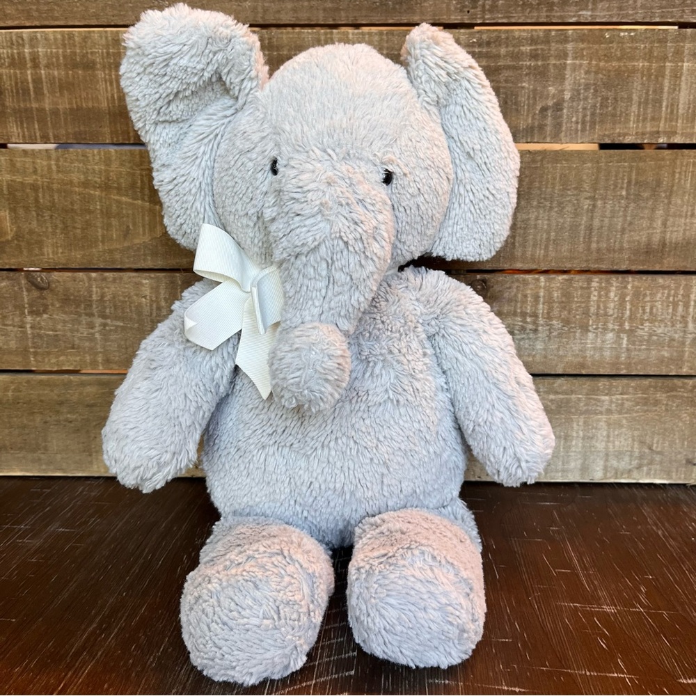 Pottery Barn Kids Grey Elephant Plush Stuffed Animal Baby Gift Lovey